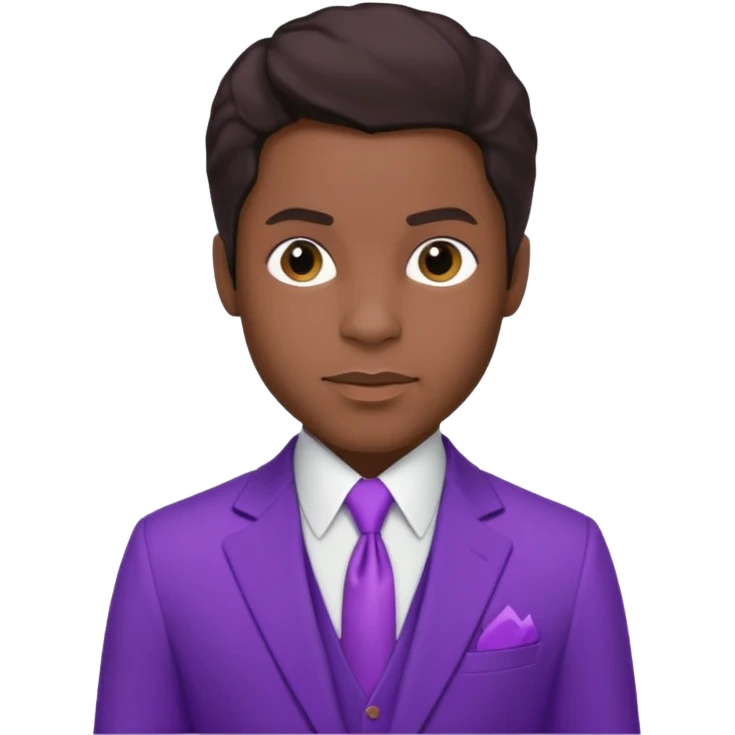 Prince Rogers Nelson with dark brown hair emoji
