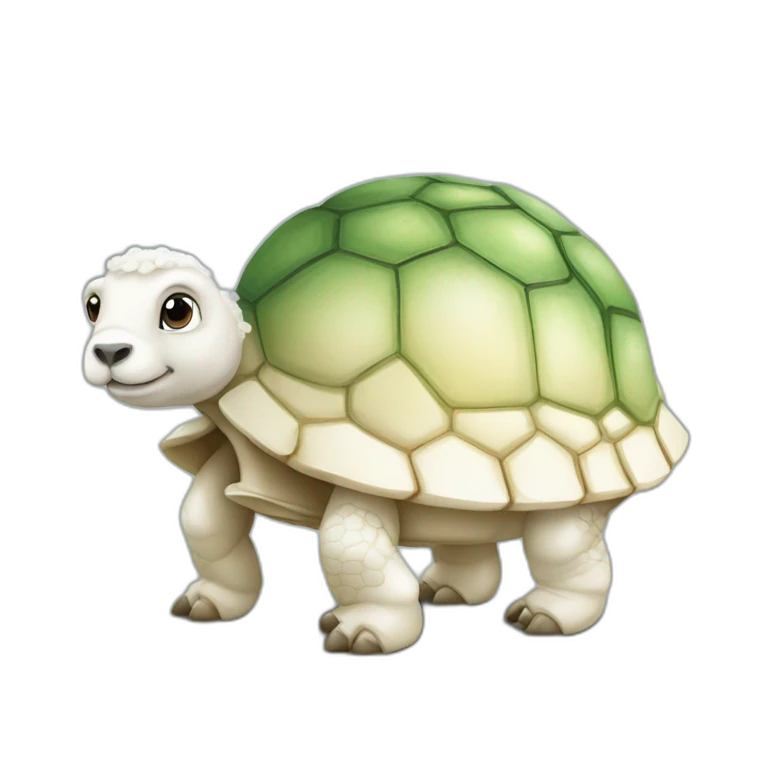 Chèvre sur une tortue emoji