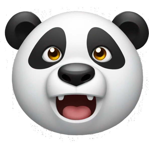 A panda for videos and that is angry and doubtful emoji