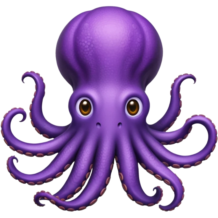 Eggplant and octopus emoji merge where the octopus' had is an eggplant  emoji