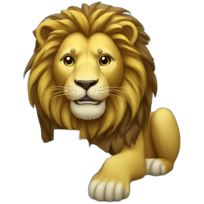 Lion with money emoji
