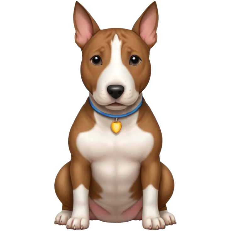 brindle english bull terrier sitting down emoji