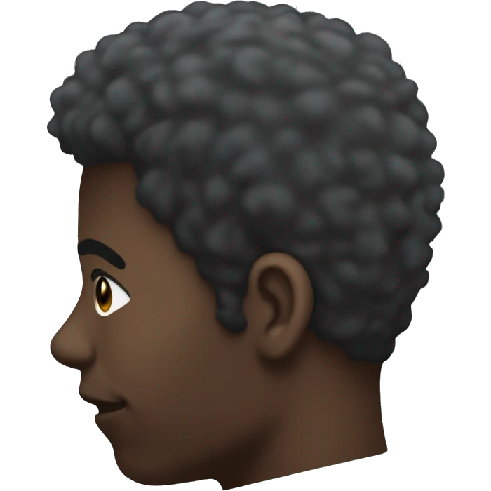 the back of a african males head, His hair is a short afro emoji