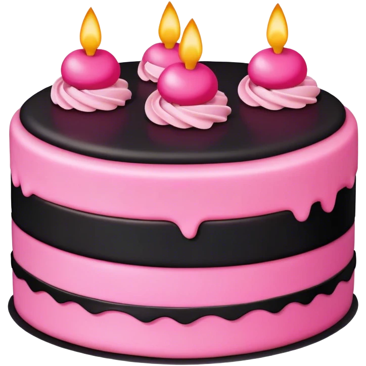 black pink cake emoji