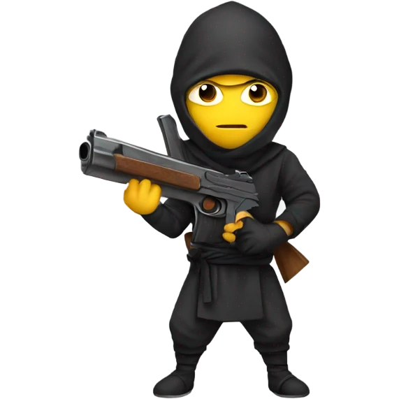 Ninja holding a gun emoji