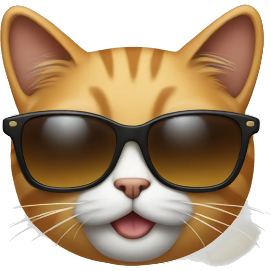 Cat with sunglasses emoji