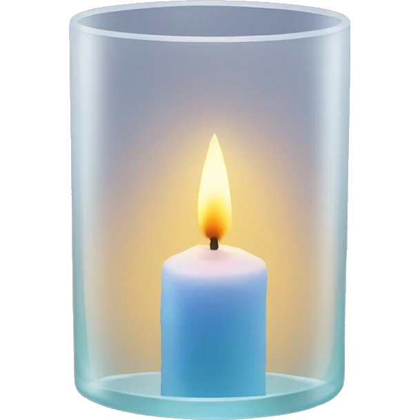Candle in glass vase emoji