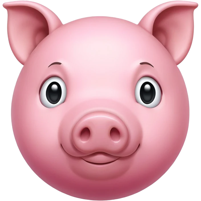 pig built like a ball emoji