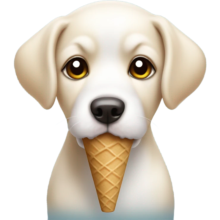 Ice cream Cute dog  emoji