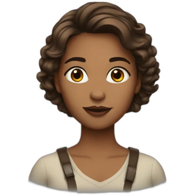 ira girl brown hair emoji