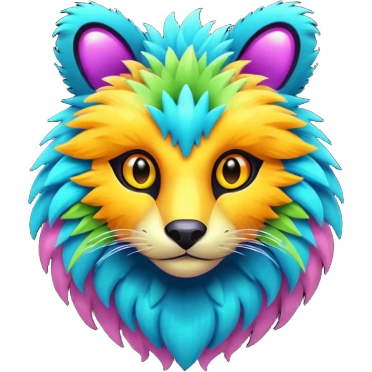  exotic colorful Protogen-Fakémon-Pokémon-Spectrobes-Digimon-Vernid-creature emoji