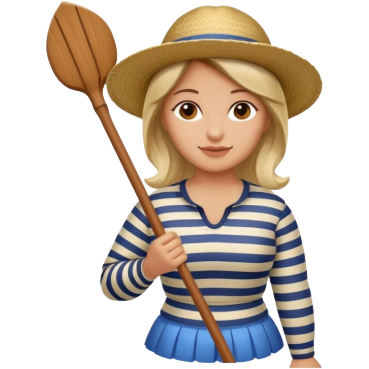 venice gondolier woman fat emoji