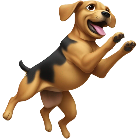 Dog doing a backflip into a doctor’s office emoji