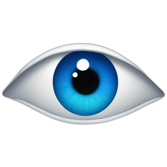 An eye in blue hamd emoji