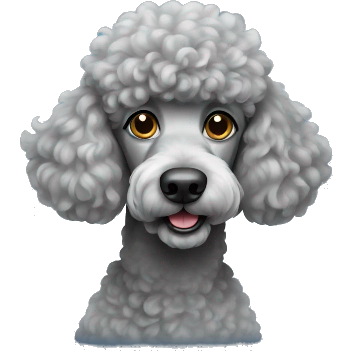 Grey poodle emoji
