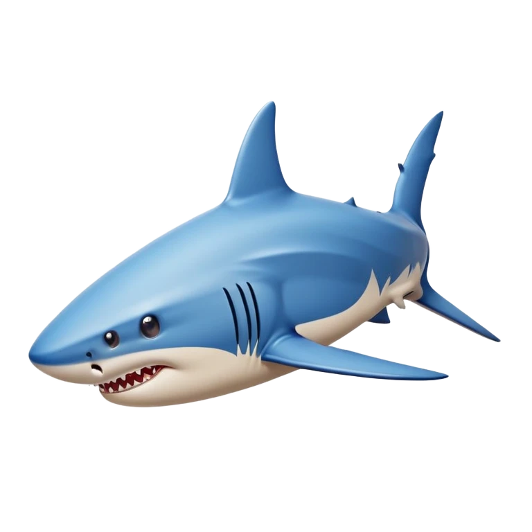 Shark with blue nike shoes emoji