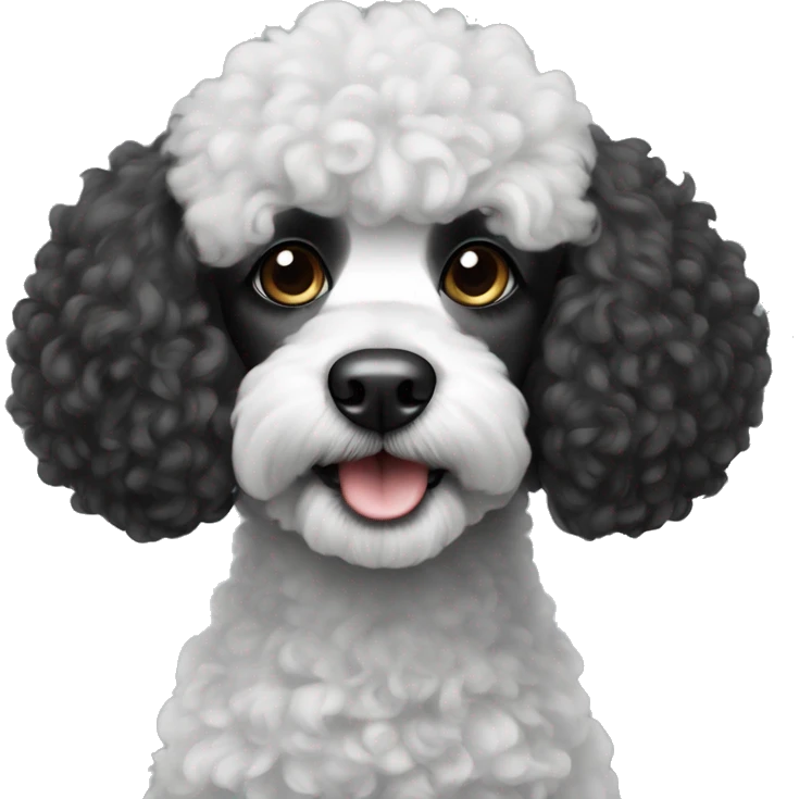 Black and white poodle  emoji