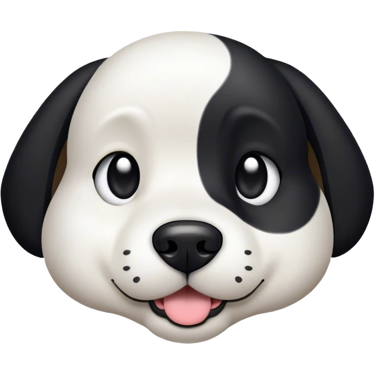 Black and white dog  emoji