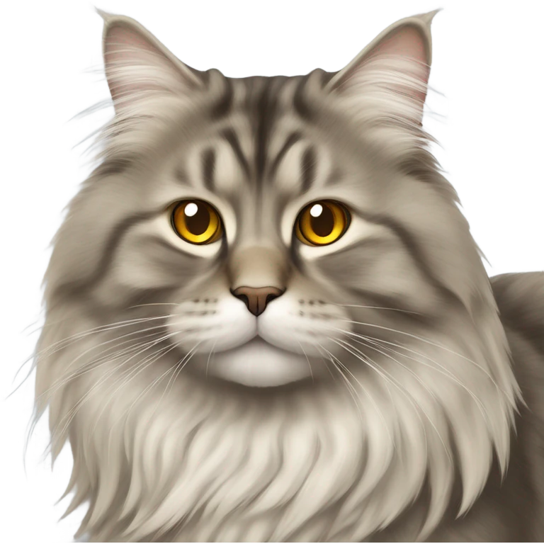 Siberian cat Grey with golden eyes emoji