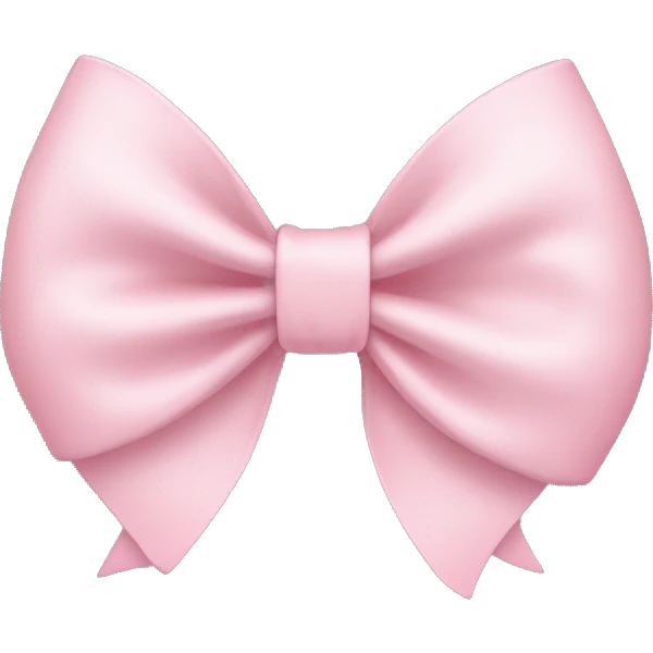 Pale pink bow emoji