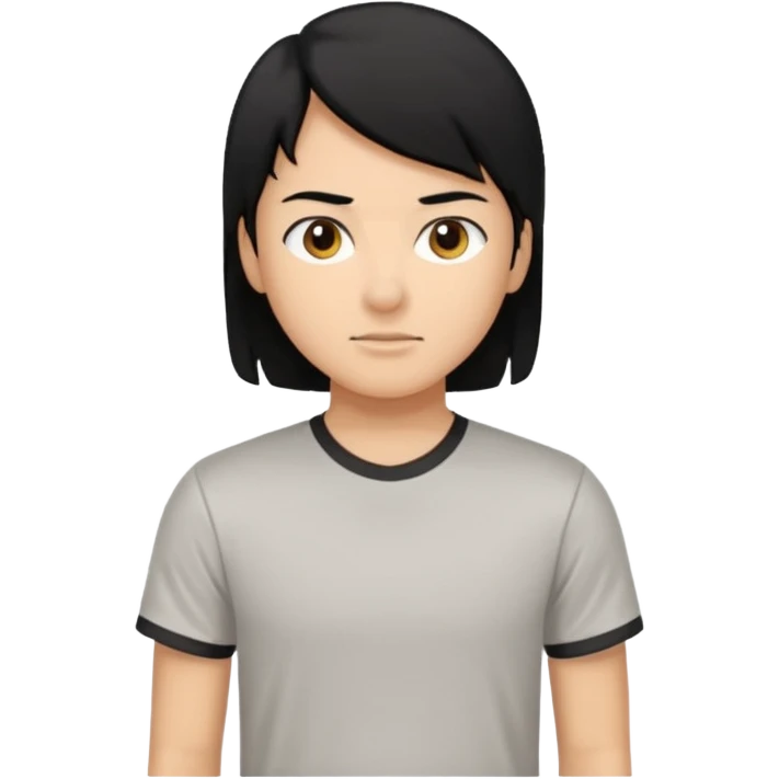 mach mir einen aus dem gym mit schwarzen haaren und sport tshirt emoji