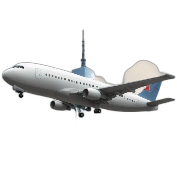Plane flying to twin tower emoji