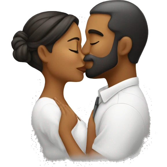Husband and wife kissing emoji