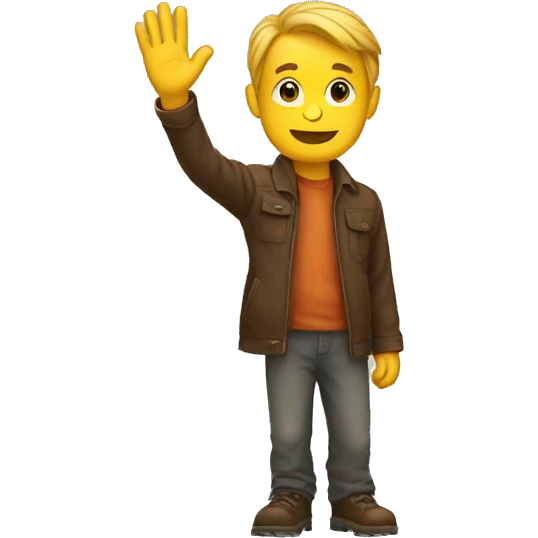 waving man with sknfadw emoji