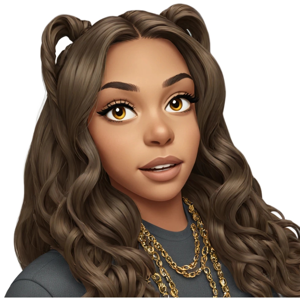 portrait of a girl with jewelry emoji