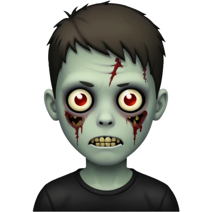 boy zombie emoji black background  emoji