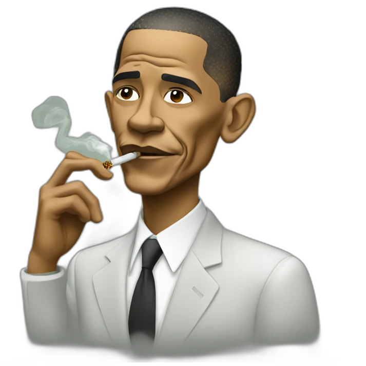 obama smoking weed emoji