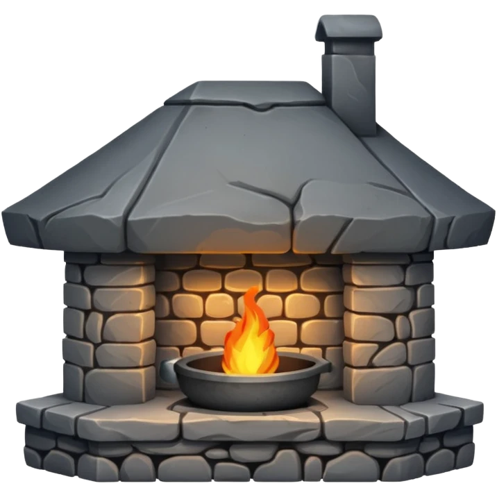 A stone blacksmith forge emoji