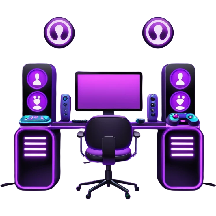 purple gaming setup emoji