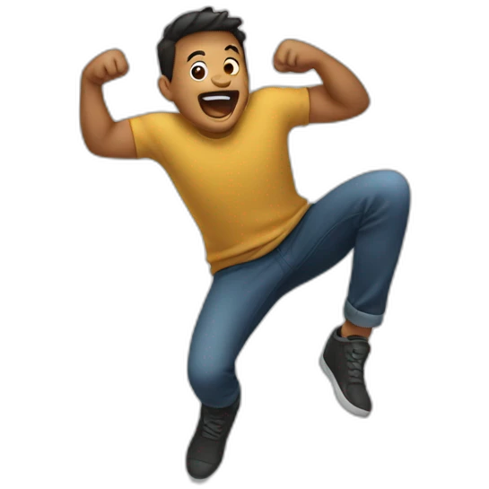 Man biting his leaps emoji