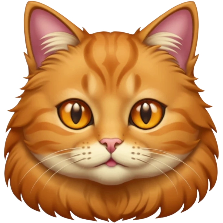 Caramel colored cat, fluffy and much fur emoji