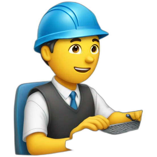 un homme sur son ordinateur entouré de sous emoji