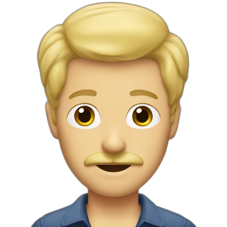 blond man with a moustache emoji