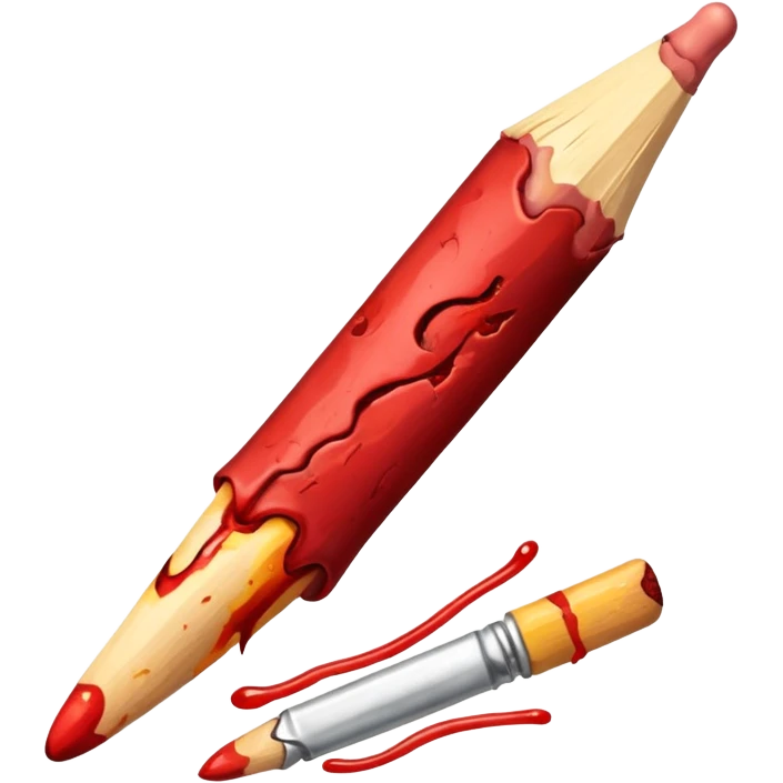Matchstick half-burned, stuck into an open wound. emoji
