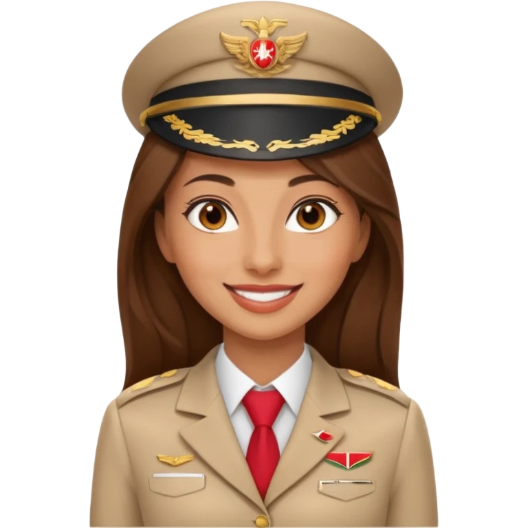 Stewardess Emirates with loung hair emoji