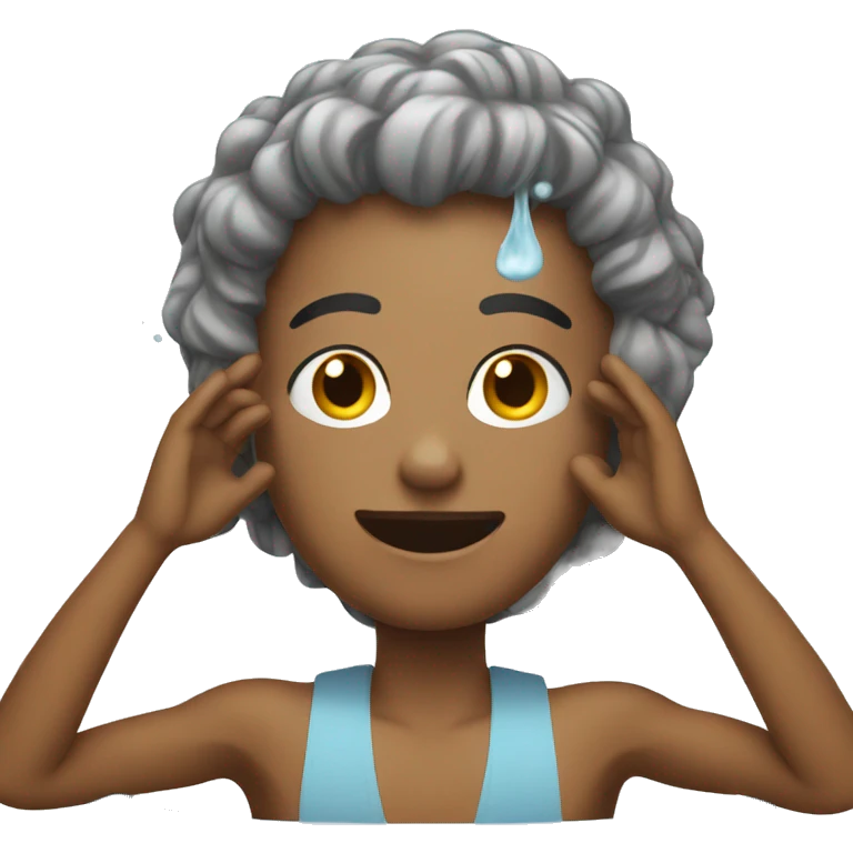Getting hair washed  emoji