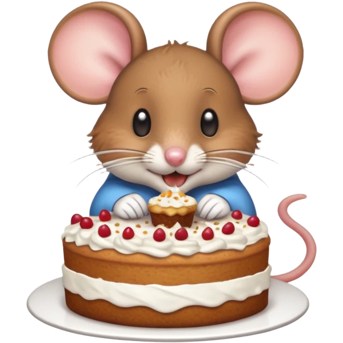 mouse eating cake emoji
