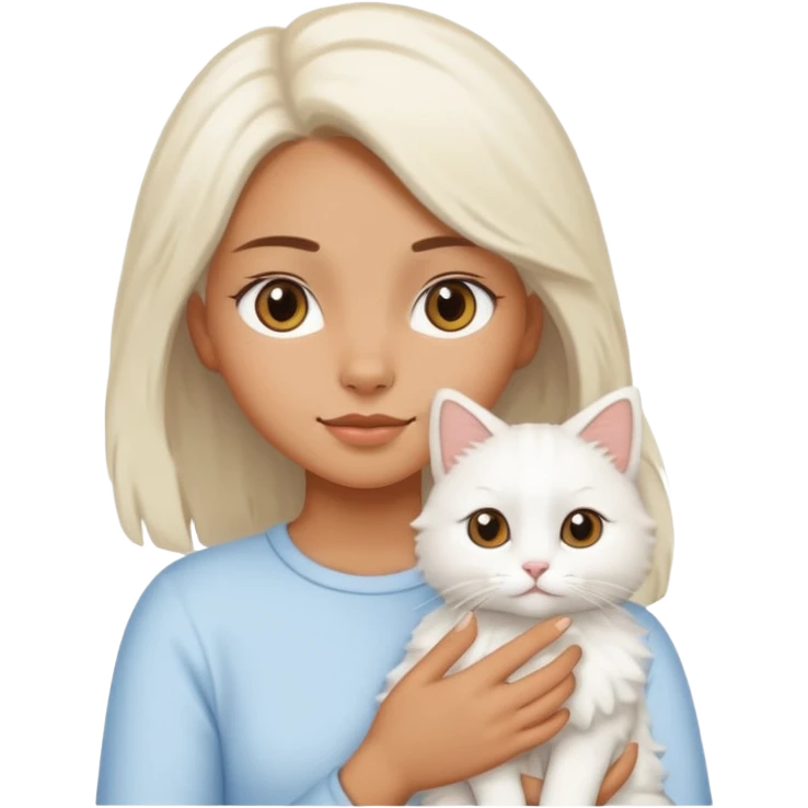 دختری بادستان گربه ای  emoji
