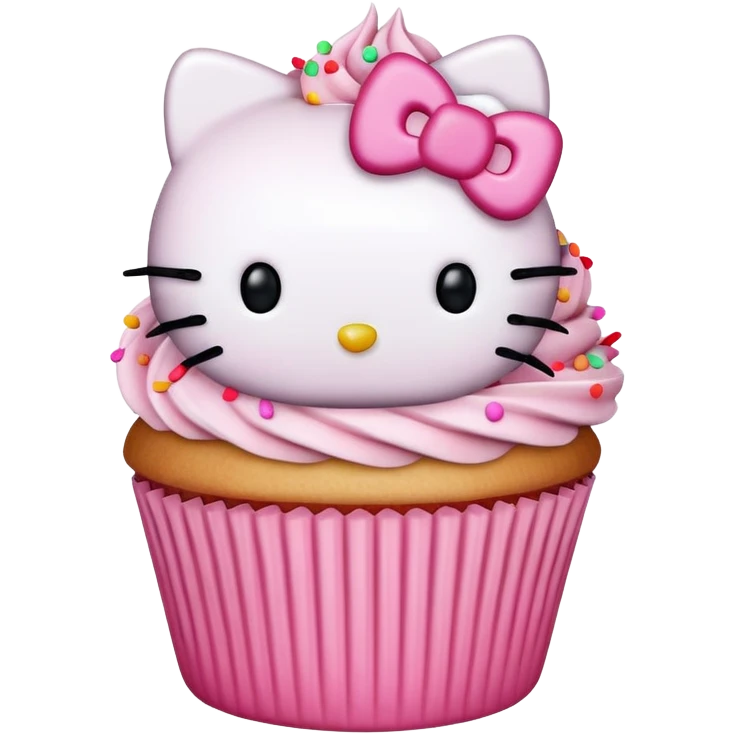 Hello kitty cupcake emoji