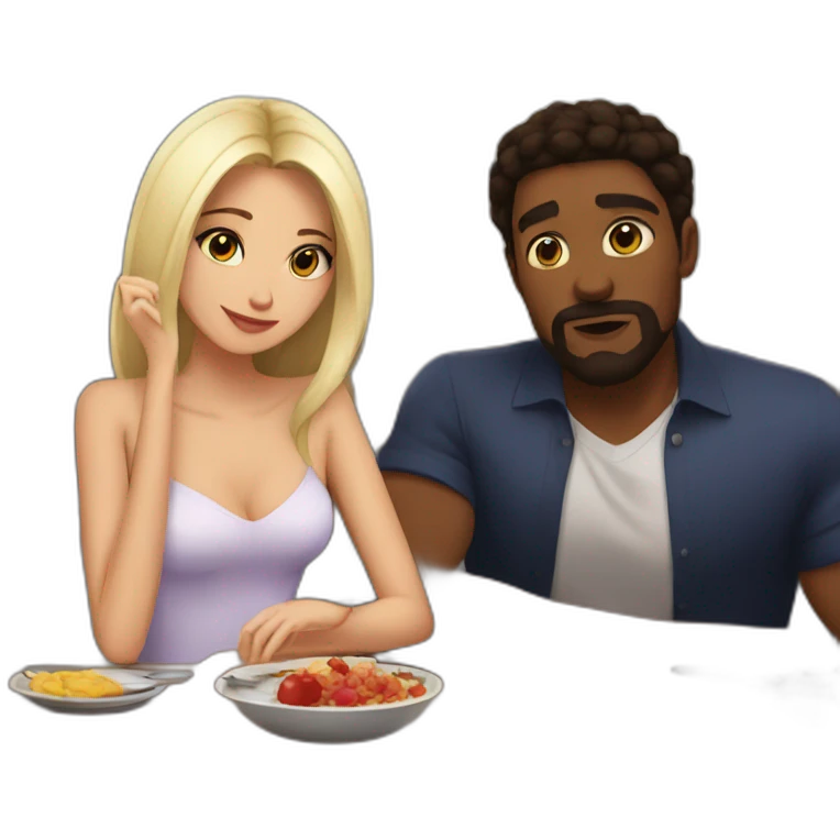 Igor and lana on date emoji