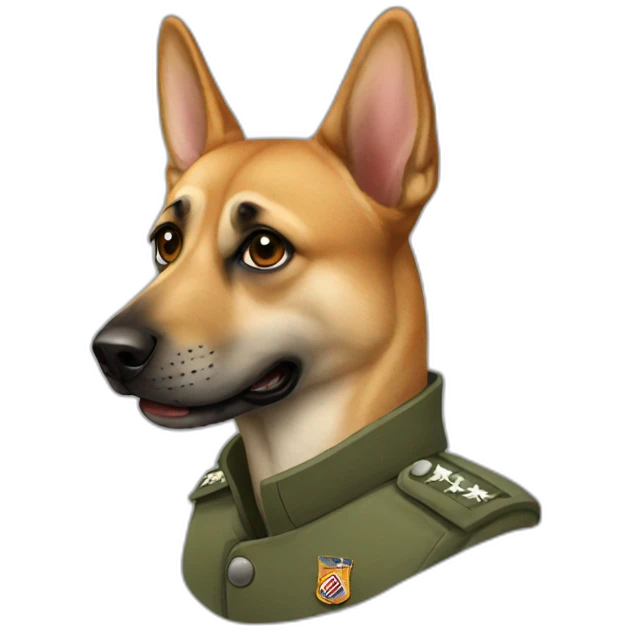 Military dog  emoji