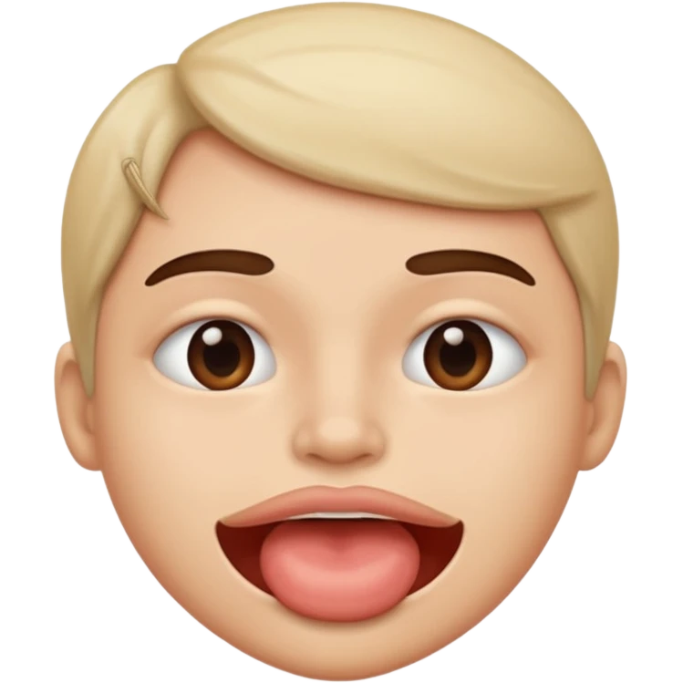 Lip biting emoji