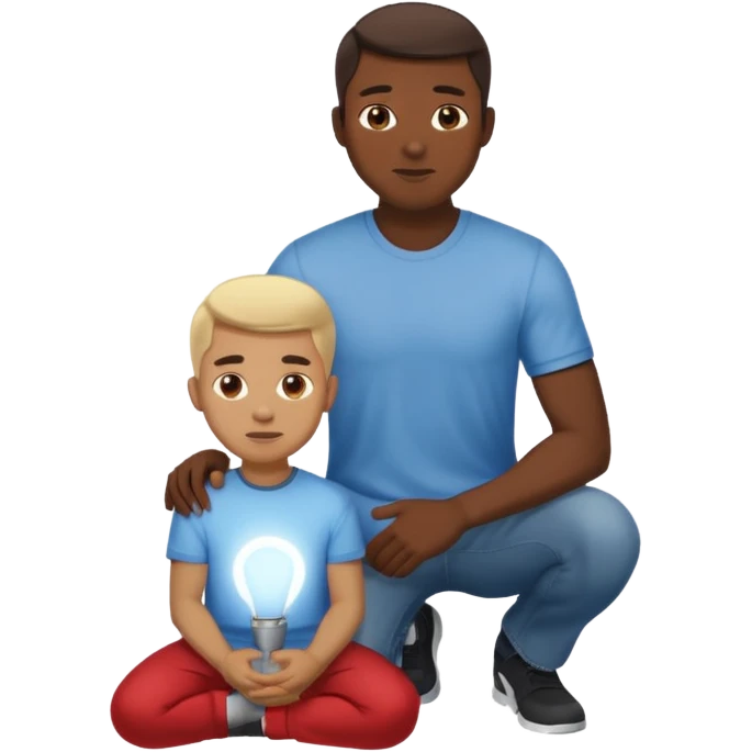 🙋🏾‍♂️🙇🏻‍♀️ layer the first emoji behind the second emoji  emoji