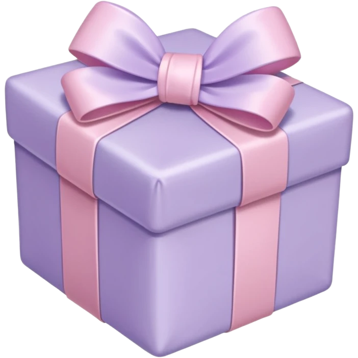 light lilac cute gift with a light pink bow, variation 2 emoji