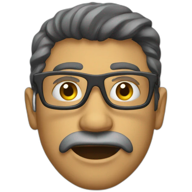 Hombre trigueño gafas emoji
