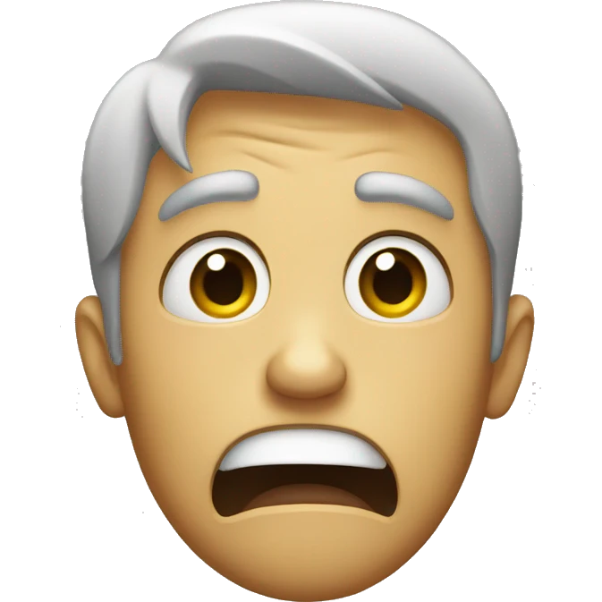Scared face emoji